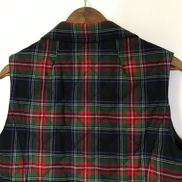 Pendleton Womens Casual Wool Red Green Plaid Fall Holiday Warm Christmas Vest M - Picture 3 of 7
